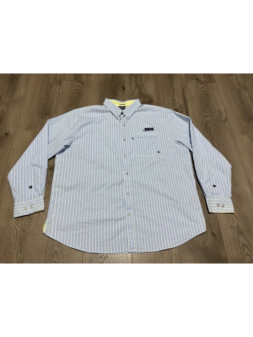 Columbia PFG Super Harborside Button Down Fishing Shirt Mens XL Long Sleeve